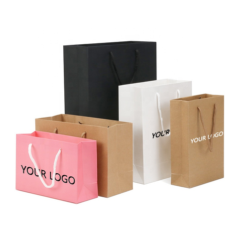 Buy Wholesale China Custom Luxuryshopping Packaging Paper Bags With Handles  & Gift Bag at USD 0.09
