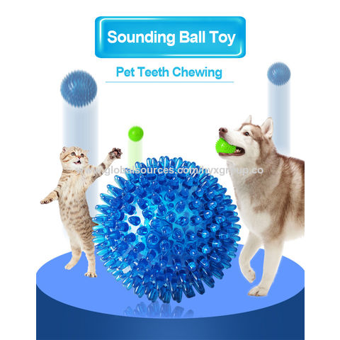 1pcs Puppy Teething Chew Toy Rubber Snack Ball Interactive Toy For