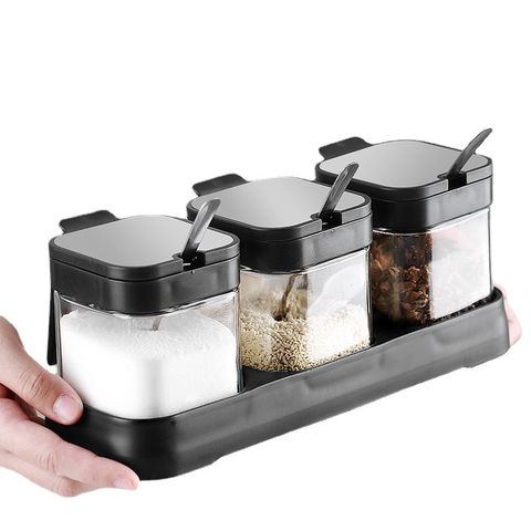 Buy Wholesale China Household Kitchen Seasoning Box Jar Transparent Salt  Pepper Spice Sprayer Storage Container & Spice Jars at USD 1.71