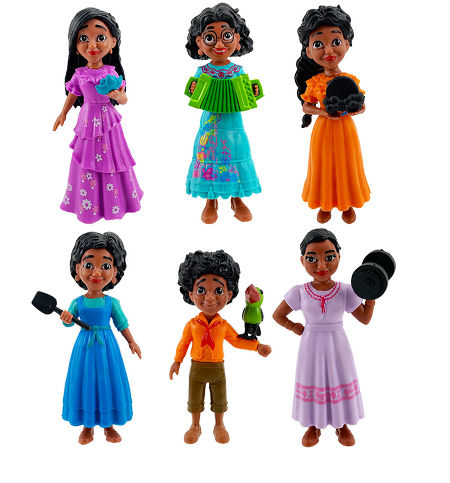 Figurines de dessin animé Disney Encanto pour enfants, 6 pièces, ensemble  de poupées miniatures, décoration de