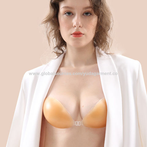 Women Sexy Mango Shape Invisible Strapless Silicone Bra Self Adhesive  Sticky Bra