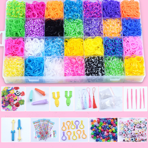 Buy Wholesale China 600-1500pcs+ Colorful Loom Bands Set Candy