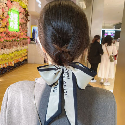 Wholesale Wholesale Custom Large Silk Trendy Scrunchy Twilly Scarves Hair  Ties Suppliers -Sino