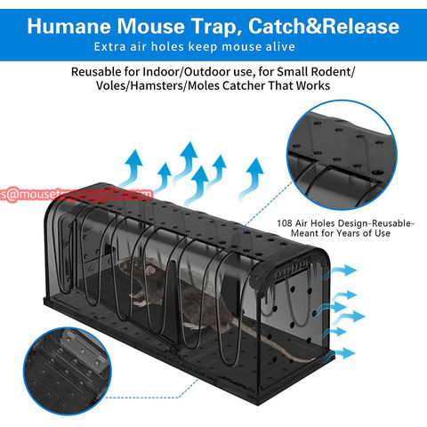 2 pcs Garden Mousetrap Live for indoors & outdoors Animal-friendly live trap  for mice Effective & Injury-Free 