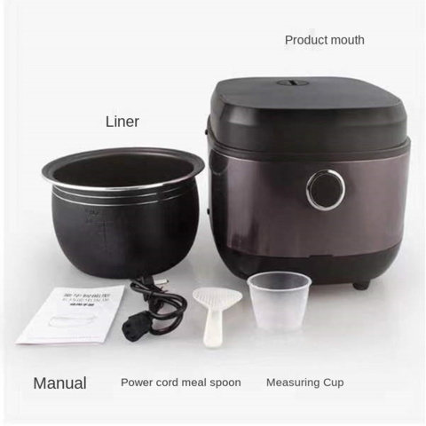 Home Keep Warm Rice Cooker,5L Large Capacity Non-Stick Pan, Aluminum Alloy  Liner,one-Click Cooking