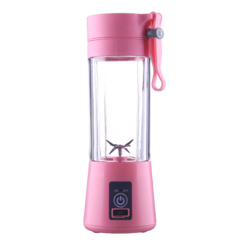 1pc Pink Wireless Portable Blender, 6-blade Usb Rechargeable Mini Juicer  For Smoothies, Juice, Milkshake, Ice Blender, Mini Juicing Cup For Fruits  And Vegetables