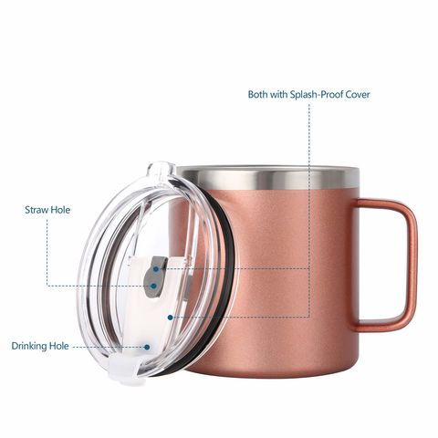 Buy Wholesale China New Arrival Simple Modern Stainless Steel Double Wall Coffee  Mug Thermos Tumbler Cups With Handle And Straw & Stainless Steel Insulated  Mug at USD 3.7