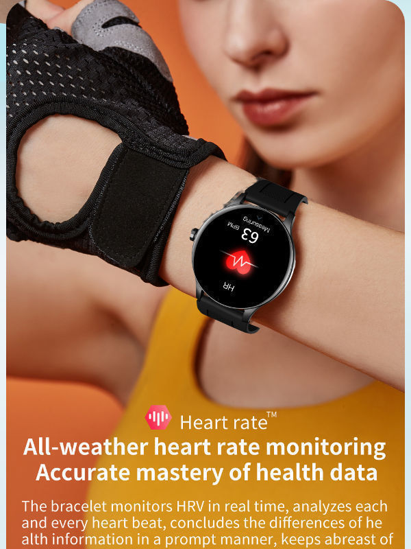 „Full Touch Sport Smart Watch“ vyrų moterų širdies ritmo stebėjimo priemonė „Bluetooth“ skambučių laikrodžio rankinio laikrodžio tiekėjas