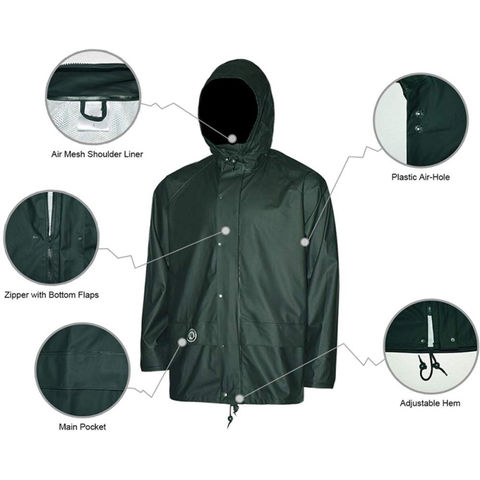 Coastal Sailing Waterproof Jacket With Bib Pants Fishing Rain Suit Foul Weather  Gear, Waterproof Jacket, Rain Coat, Pu Jacket - Buy China Wholesale Men's  Pu Rain Jacket $26.5