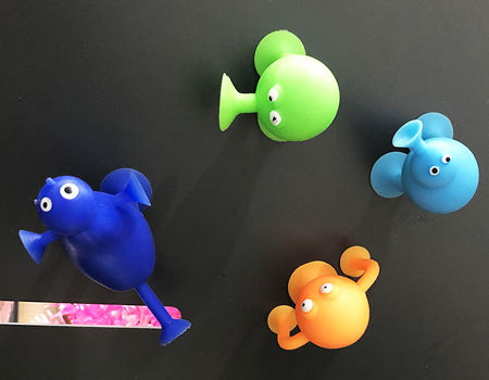 Baby Suction Cup Toys, 9 Pieces Animal Sucker Toys, Soft Silicone