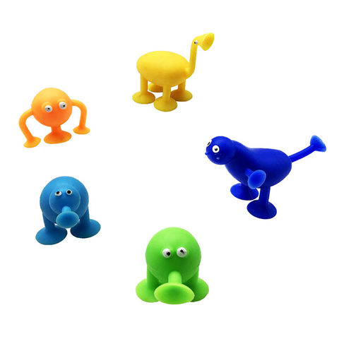 Baby Suction Cup Toys, 9 Pieces Animal Sucker Toys, Soft Silicone