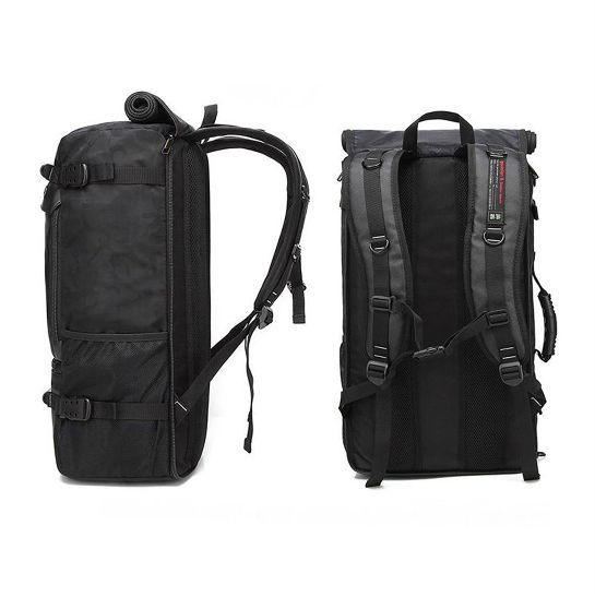Backpack LCSHAN Shoulders Unisex Simple and Versatile Office Outdoor Travel Convenience Package Color : Black 