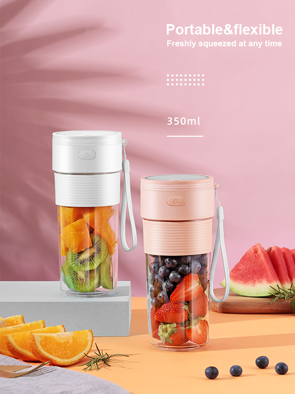 HYUNDAI Portable Electric Juicer Home USB Rechargeable Mini Fruit Mixer 40w  Multifunction Smoothie Blender Bottle For Kitchen