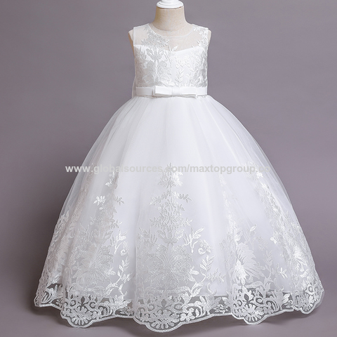 Vestido de niña sin mangas, Vestido de princesa, vestido de niña de las flores, Vestidos de concurso para niña
