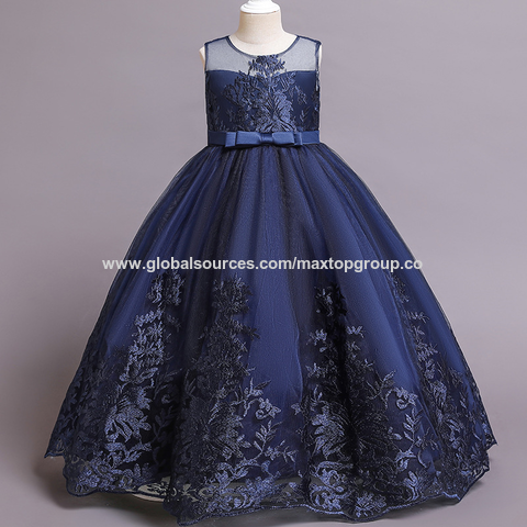 Vestido de niña sin mangas, Vestido de princesa, vestido de niña de las flores, Vestidos de concurso para niña