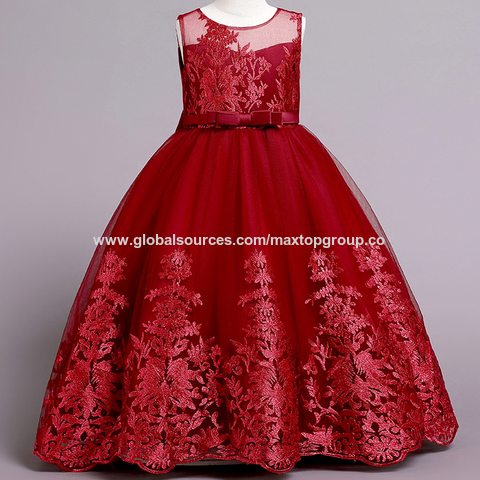 Vestido de niña sin mangas, Vestido de princesa, vestido de niña de las flores, Vestidos de concurso para niña