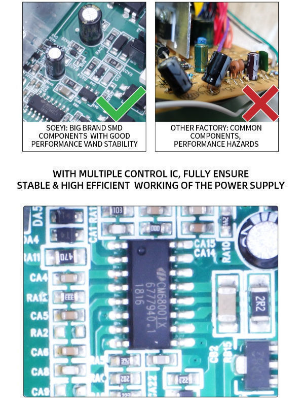 Computer PSU SMD cast iron 430w 80 plus bronze pc power supplier