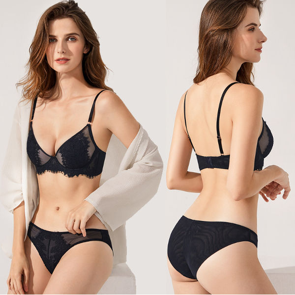 Sexy Underwear Set for Women Ultra-thin Bra Set French Lace
