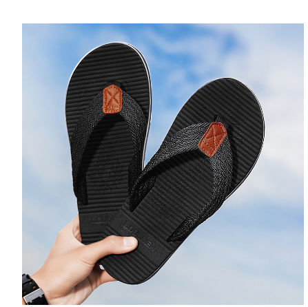Ablaze Jin mens slippers Hollow Outdoor Breathable Casual Couple Beach Sandal Flip Flops Shoes Beach Slippers14,Black,7 
