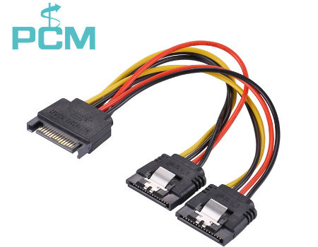 Cavo Splitter Alimentazione SATA Da 1 A 5, 15 Pin, Con Connettori Femmina Ad Angolo Retto, Per HDD/SSD/DVD - 4