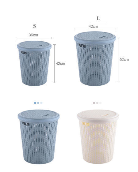 Buy Wholesale China Large Plastic Dirty Clothes Storage Basket With Cover  Bedroom Bathroom Laundry Baskets & Laundry Baskets at USD 3.9
