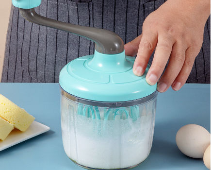  10 Inch Hand Crank Egg Beater Manual Blender Mixer: Home &  Kitchen