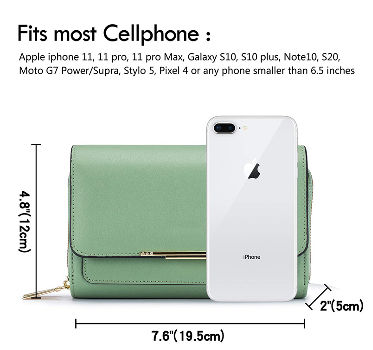 Cell Phone Bag, PU Leather Crossbody Cellphone Purse for Women, Touch  Screen Cell Phone Pouch Holder Shoulder Bag with Clear Window Pockets  Straps Fit for iPhone, Samsung Galaxy, 6.5 Phones 