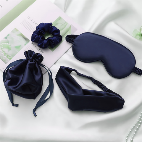 Silk Sleeping Mask Soft Smooth Sleep Mask For Eyes Travel Shade Cover Rest  Relax Sleeping Blindfold