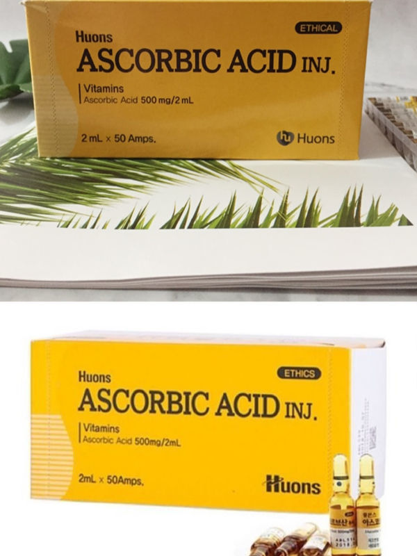 Vitamin C Ascorbic Acid 500mg/2ml Antioxidant Injection, skin Whitening