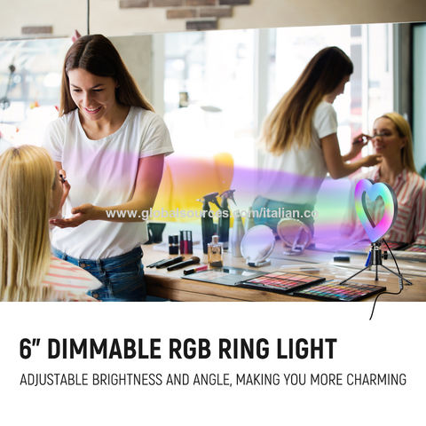 Wholesale 18inch led heart shaped selfie ring light Vlogging video