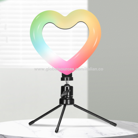 Wholesale 18inch led heart shaped selfie ring light Vlogging video