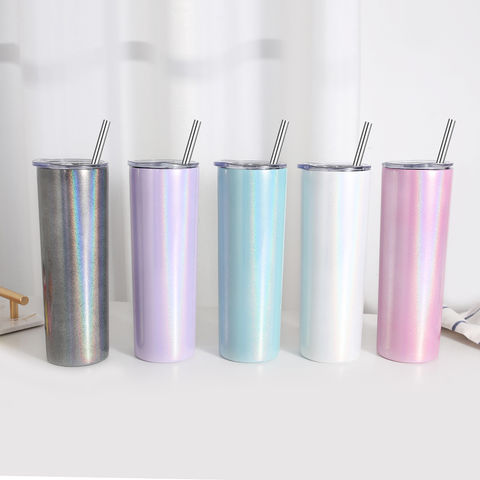 Skinny Tumblers 20 Oz Stainless Steel Tumbler Bulk with Lids and Straws  Blank Slim Insulated Cup Double Layer Water Tumbler