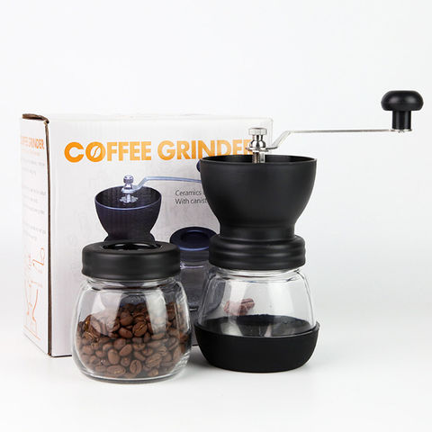 1pc Manual Coffee Grinder, Ceramic Burr Coffee Bean Grinder, Portable Crank  Coffee Grinder With Stainless Steel Housing And Detachable Handle