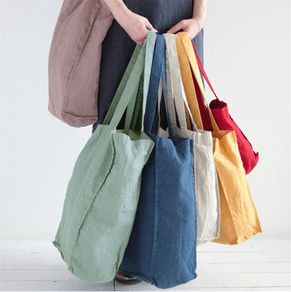 Large linen 2025 tote bag