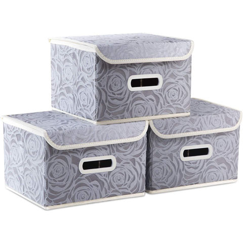 Buy Wholesale China Collapsible Storage Boxes With Lids Fabric Decorative  Storage Bins Cubes Organizer Containers Basket & Collapsible Storage Boxes  at USD 30.98