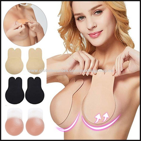 Leopard Rabbit Ears Chest Stickers Silicone Push Up Bras Invisible  Strapless Lifting Nipple Covers - Buy China Wholesale Nipple Covers $0.69