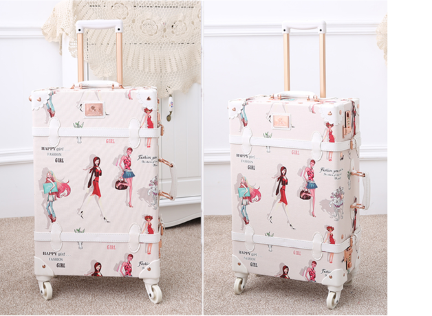 Weatherproof Large Travel Suitcase Old Retro Style Fashioned Vintage ...