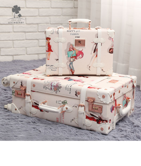 Weatherproof Large Travel Suitcase Old Retro Style Fashioned Vintage ...