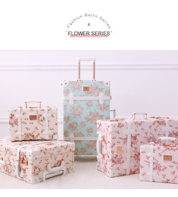 Weatherproof Large Travel Suitcase Old Retro Style Fashioned Vintage