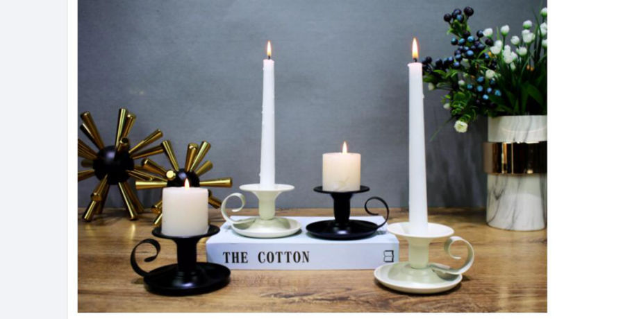 Simple Black Candlestick Holders Candlelight Stand for Party Wedding Christmas Table Home supplier