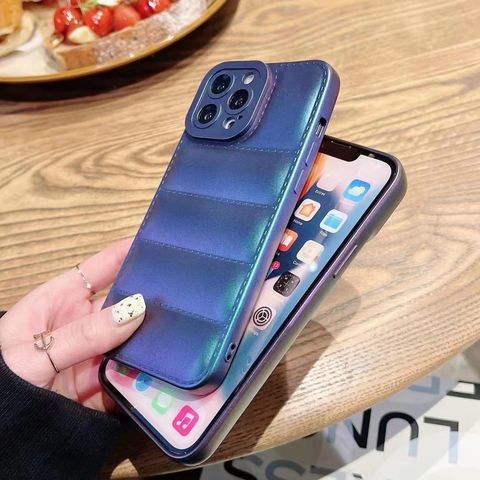 Puffer Telefon Fall Daunen jacke Großhandel Puffer Fall für iphone 13 Wasserdichte Leder hülle