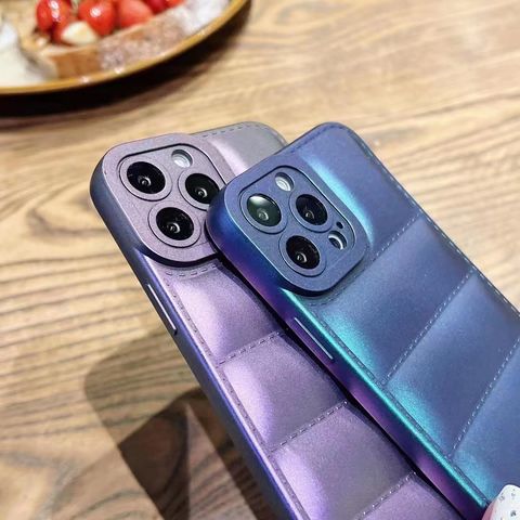 Puffer Telefon Fall Daunen jacke Großhandel Puffer Fall für iphone 13 Wasserdichte Leder hülle