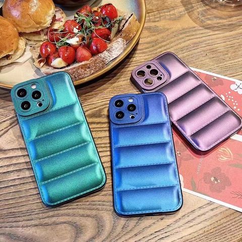 Puffer Telefon Fall Daunen jacke Großhandel Puffer Fall für iphone 13 Wasserdichte Leder hülle