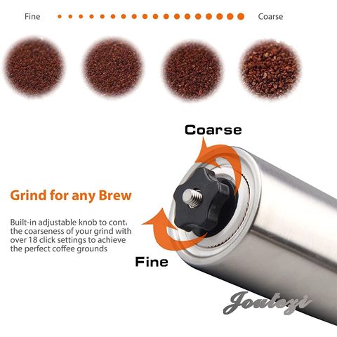 Manual Coffee Grinder - Spice Grinder - Constructed of Stainless Steel with  a Ceramic Burr Grinder