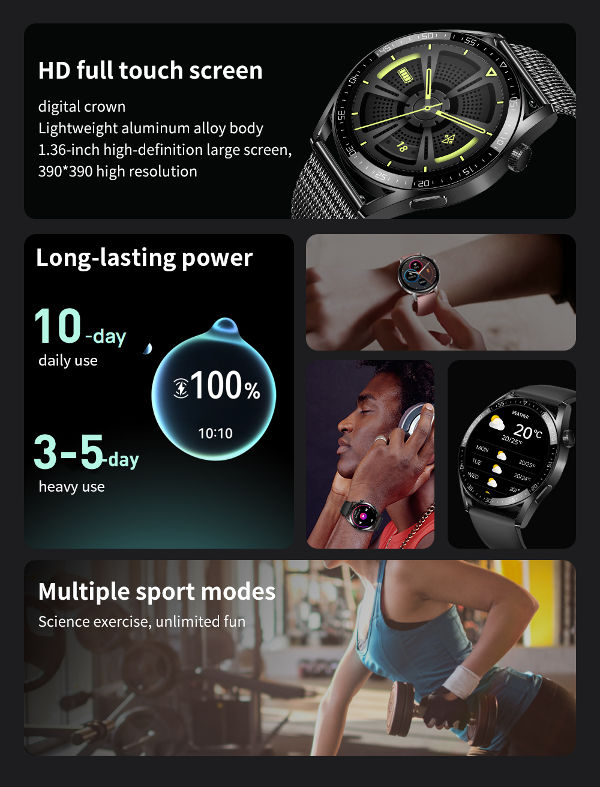 BT call Smart Watch Fitness Bracelet Gps Reloj Smartwatch Sport android 390*390 IPS LCD Round NWK04 supplier