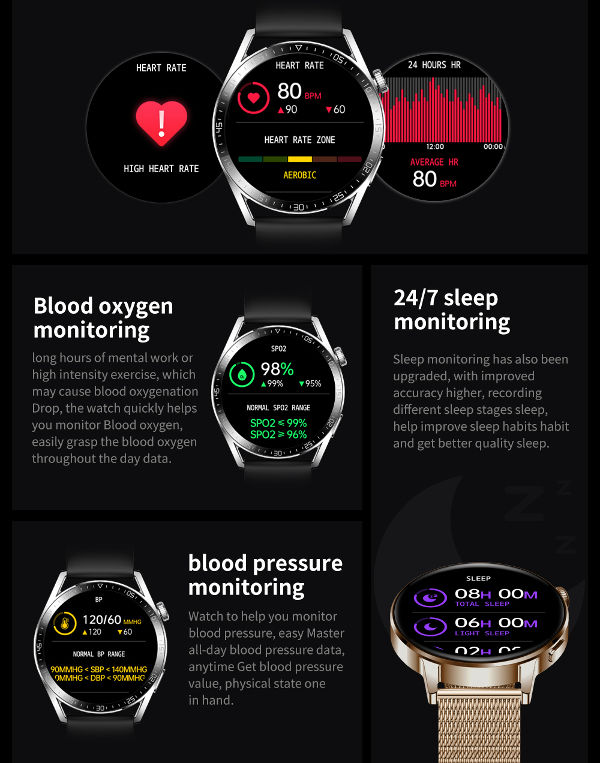 BT call Smart Watch Fitness Bracelet Gps Reloj Smartwatch Sport android 390*390 IPS LCD Round NWK04 supplier