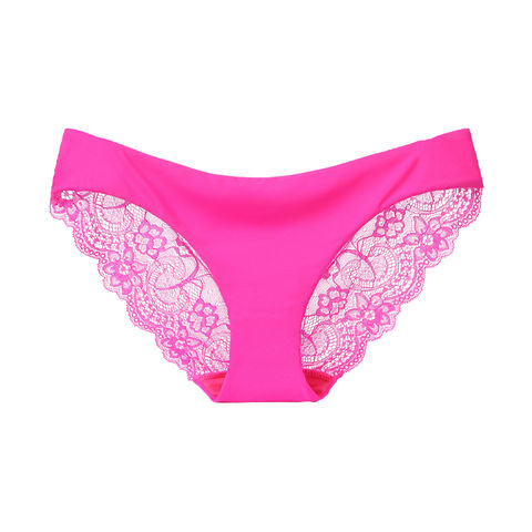 Cheap Sexy Lace Panties Seamless Women Underwear Briefs Nylon Silk for  Ladies Cotton Transparent Lingerie