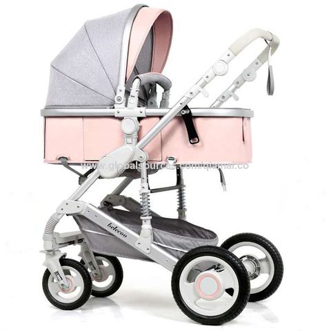 Luxury Baby Strollers In 3-In-1 -Z Fold- Stroller Pram-Khakhi