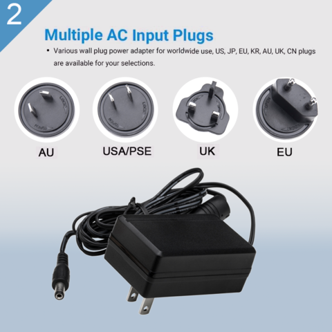 US to EU/UK/AU Charger Switch Adapter for Travel