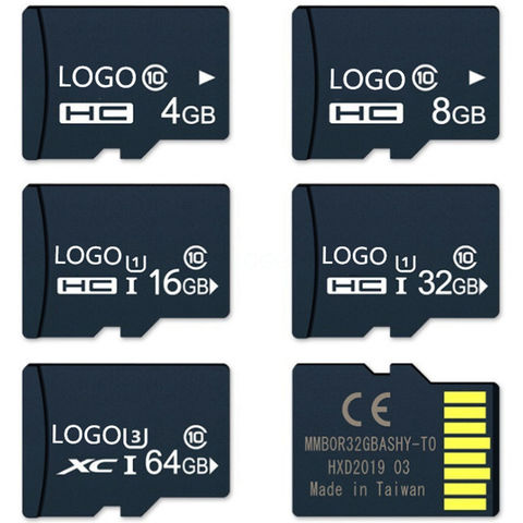 Class 10 Micro SD Karte 4GB/8GB/16GB/32GB/64GB/128GB/256GB Speicherkapazität mit individuellem LOGO - Hochgeschwindigkeits-Speicherkarte für mobile Geräte und Kameras